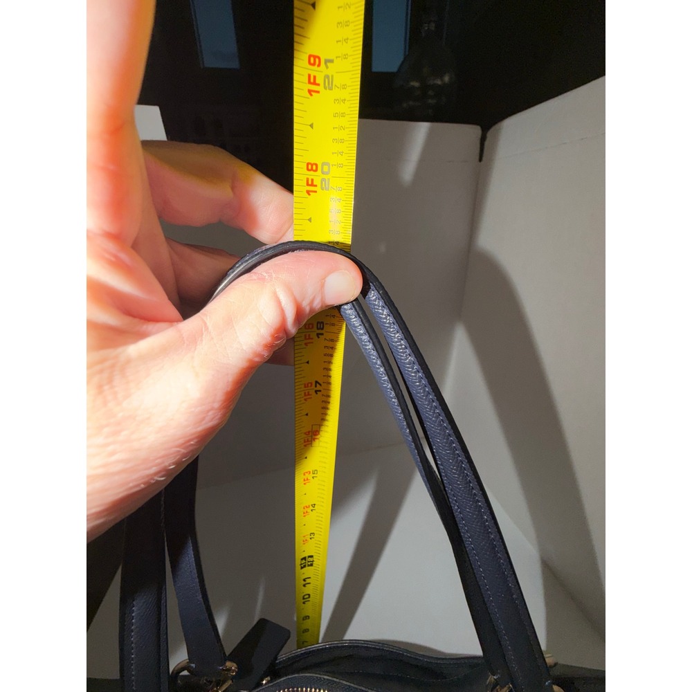 Coach Ava Chain Tote Midnight Navy Crossgrain Leather Shoulder Bag F57526 - Picture 16 of 16